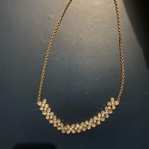JCrew crystal flowers necklace